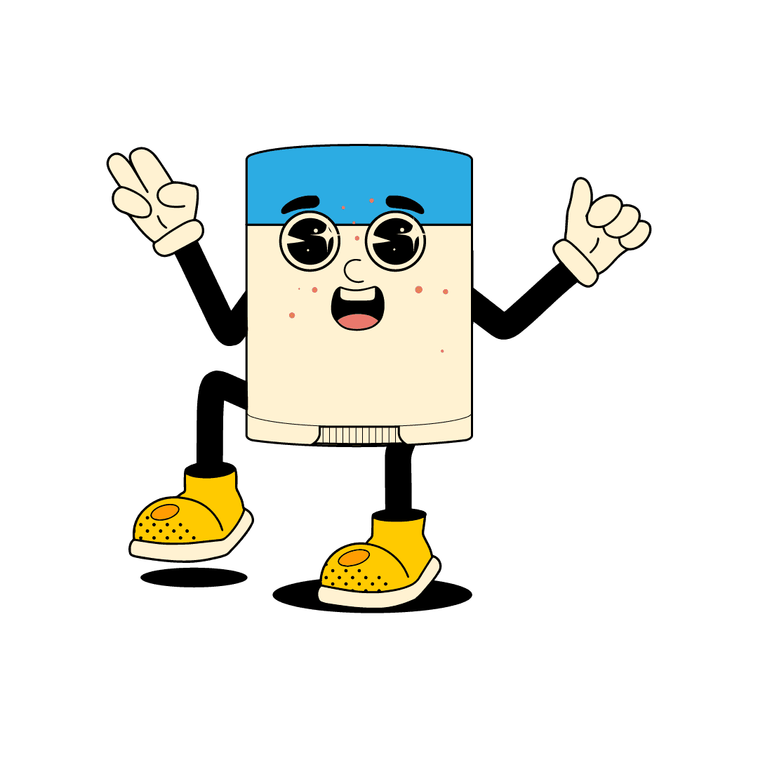 Doddy, el personaje de Desokids, saludando